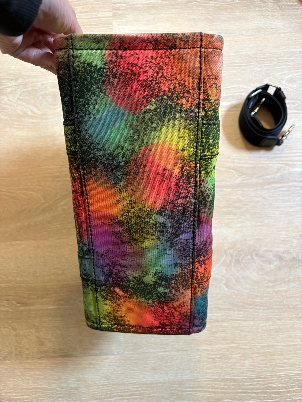 Medium Marc Jacobs Neon Rainbow Splatter The Tote Bag - Picture 6 of 9